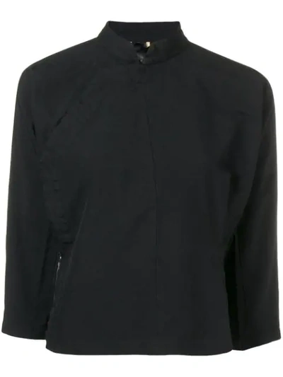 Shop Comme Des Garçons Comme Des Garçons Hemd Mit Mandarinkragen - Schwarz In Black
