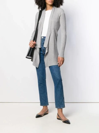 Shop Autumn Cashmere Asymmetrischer Cardigan - Grau In Grey