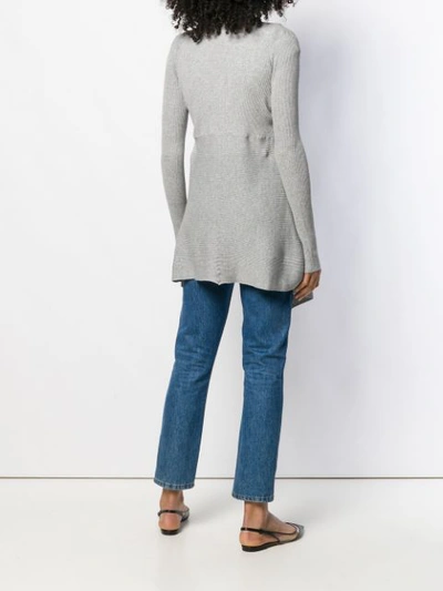 Shop Autumn Cashmere Asymmetrischer Cardigan - Grau In Grey