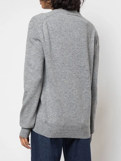 Shop Calvin Klein V-neck Cardigan - Grey
