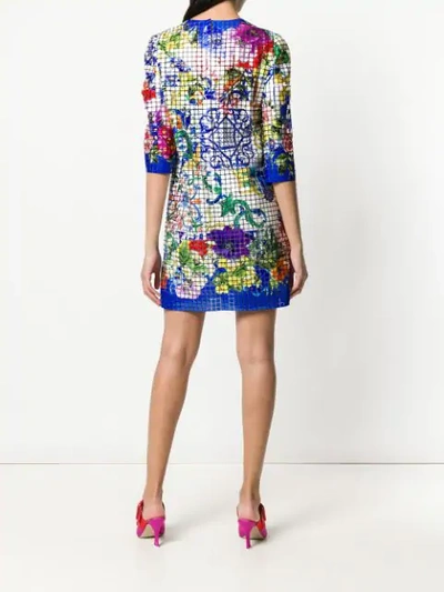 Shop Dolce & Gabbana Mosaic Majolica Print Dress In Multicolour