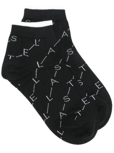 Shop Stella Mccartney Logo Socks - Black