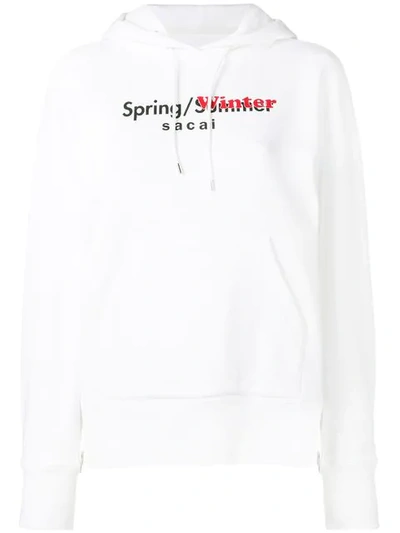 SACAI SPRING/WINTER连帽衫 - 白色