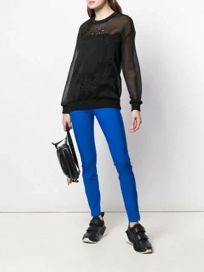 Shop Stella Mccartney Iconic Heather Trousers In Blue