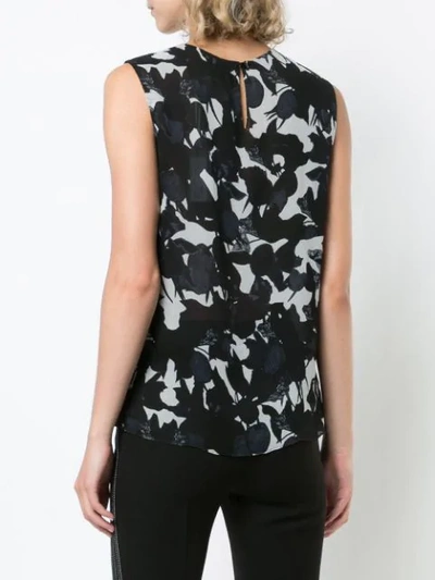 JASON WU COLLECTION RUFFLE FLORAL TANK TOP - 黑色