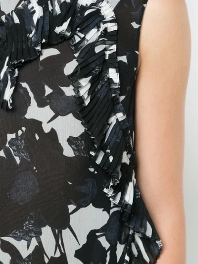 JASON WU COLLECTION RUFFLE FLORAL TANK TOP - 黑色