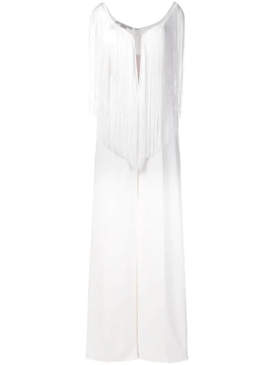 Shop Stella Mccartney Danika Fringed Jumpsuit In 9001 White