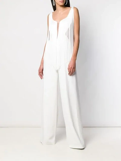 Shop Stella Mccartney Danika Fringed Jumpsuit In 9001 White