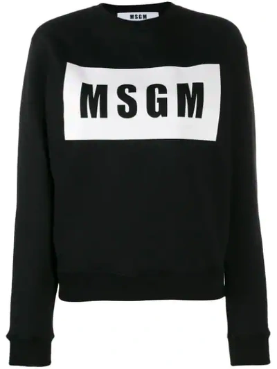 Shop Msgm Printed T-shirt In Black