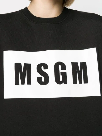Shop Msgm Printed T-shirt In Black