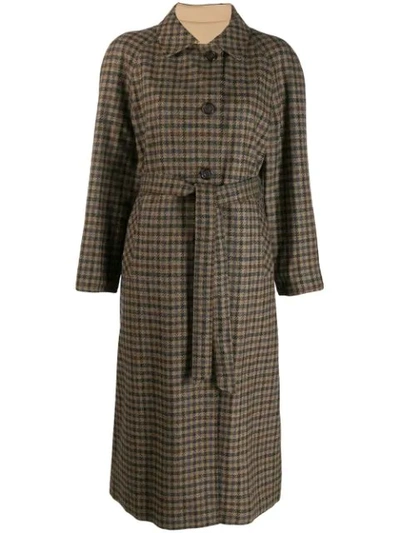 Shop Aquascutum Vintage 1990's Reversible Coat - Brown