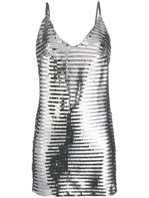 Chiara Ferragni Pailettes Mini Dress In Metallic | ModeSens