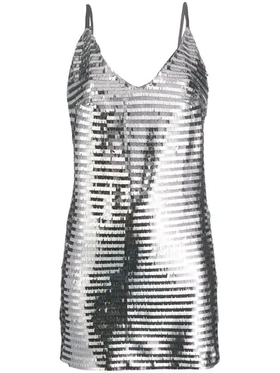 Shop Chiara Ferragni Pailettes Mini Dress In Metallic