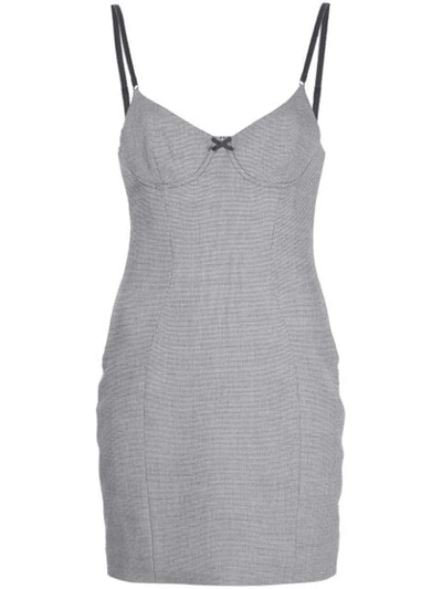 Shop Alexander Wang Corset Dress In Grey