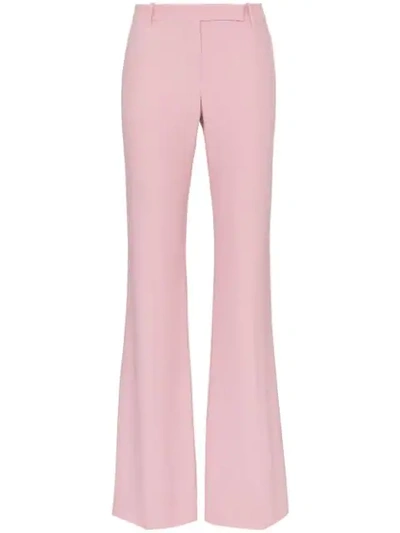 Shop Alexander Mcqueen Flared Trousers In Pink