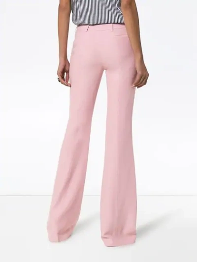 Shop Alexander Mcqueen Flared Trousers In Pink
