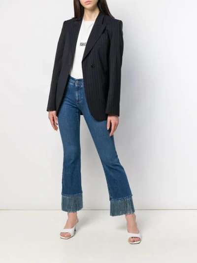 Shop Stella Mccartney Fringed Jeans In 4130 Blue