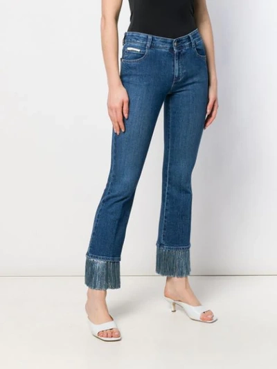 Shop Stella Mccartney Fringed Jeans In 4130 Blue