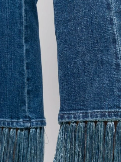 Shop Stella Mccartney Fringed Jeans In 4130 Blue