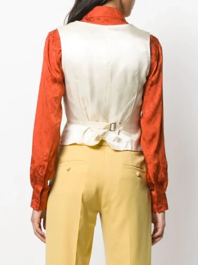 Shop Alexa Chung Classic Waistcoat In Yellow