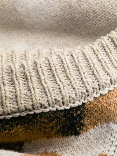 Shop Ottolinger Contrast Knit Jumper In Brown