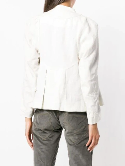 Shop Atelier Bâba Schmale Hemdjacke In White