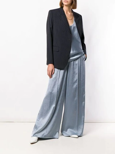 Shop Alexander Wang T Palazzo Trousers In Blue