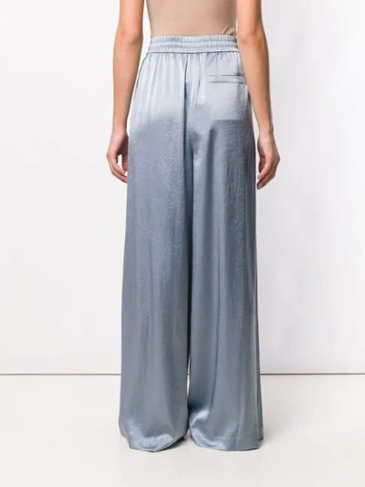 Shop Alexander Wang T Palazzo Trousers In Blue