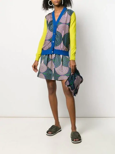 Shop La Doublej Pouf Geometric Print Skirt In Slinky