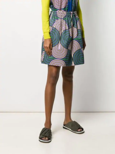 Shop La Doublej Pouf Geometric Print Skirt In Slinky