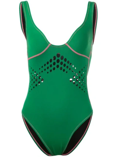 Shop Cynthia Rowley Racy Swimsuit In Green