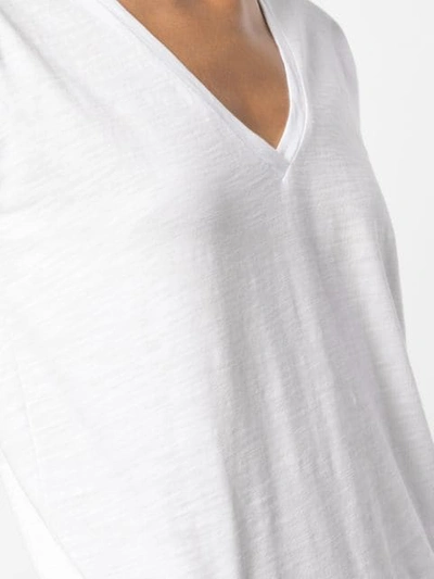 Shop Alex Mill Slub V-neck T-shirt In White