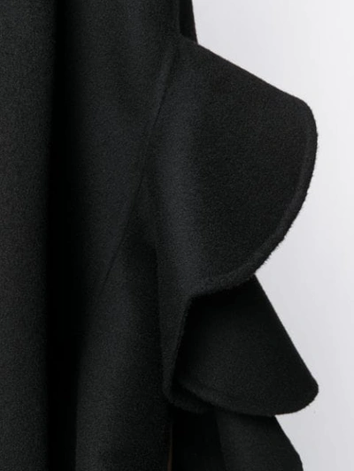 Shop Valentino Ruffle Sleeve Jacket In 0no Black
