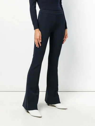 Shop Blanca Skinny Flared Trousers In Blue