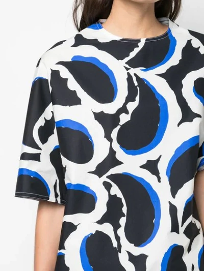 Shop Marni Teardrop Print T-shirt Dress In Blue
