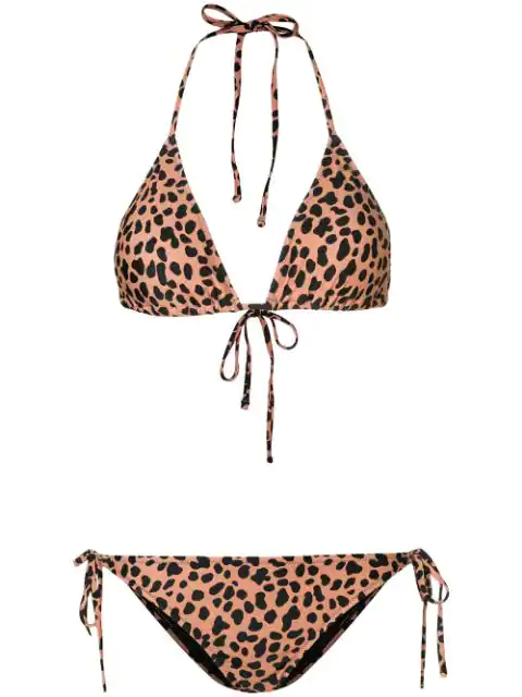 leopard print bikini set