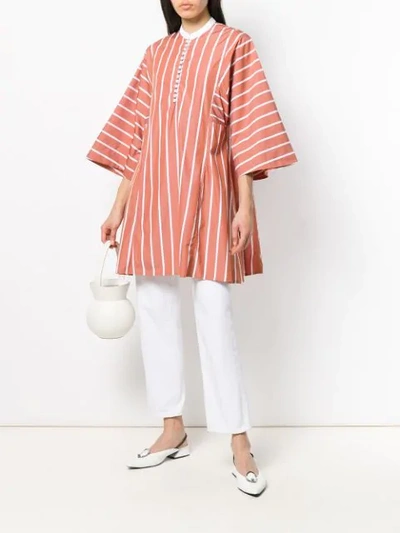 Shop Thierry Colson Striped Tunic In Neutrals