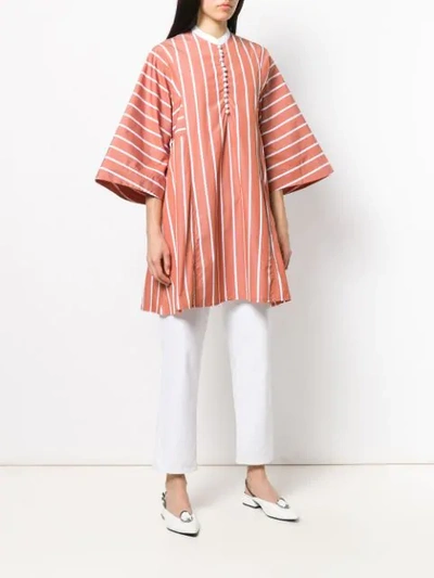 Shop Thierry Colson Striped Tunic In Neutrals