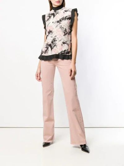 Shop Red Valentino Flared Trousers In Pink