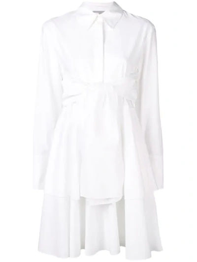 Shop Stella Mccartney Layered Shirt Dress In White