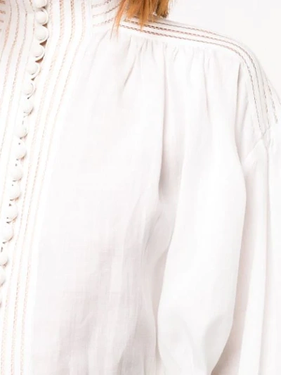 Shop Zimmermann High Neck Shirt In White