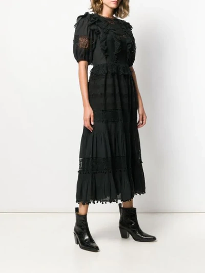 Shop Ulla Johnson Guinivere Ruffled Maxi Dress In Black