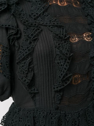 Shop Ulla Johnson Guinivere Ruffled Maxi Dress In Black