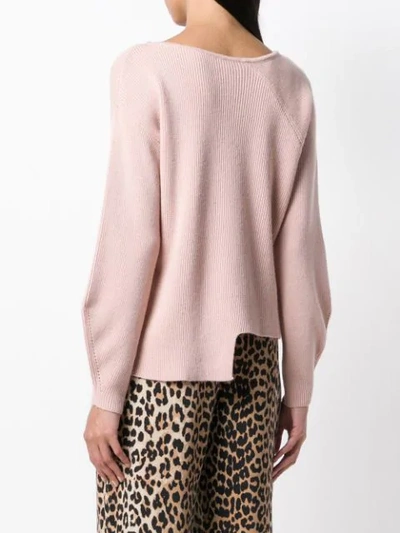 Shop Pinko Ribbed Sweater In Pink