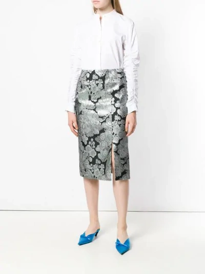 Shop Erdem Metallic Pattern Skirt