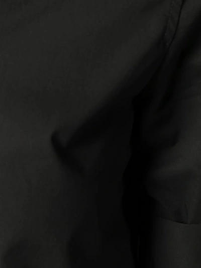 Shop Mm6 Maison Margiela Sleeve-tied Fitted Shirt - Black