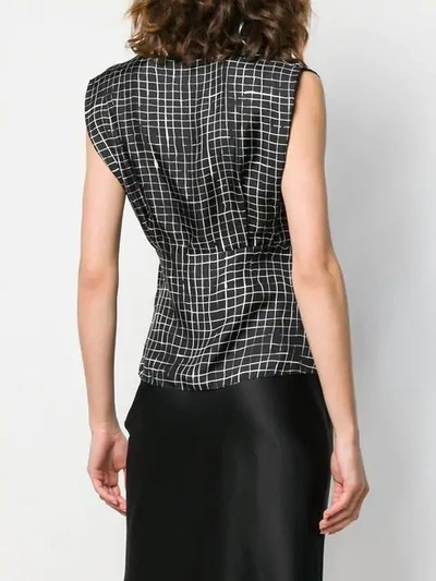 Shop Theory Grid Print Blouse In Multi