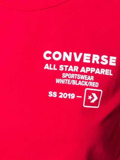 Shop Converse T-shirt Mit Logo-print - Rot In Red