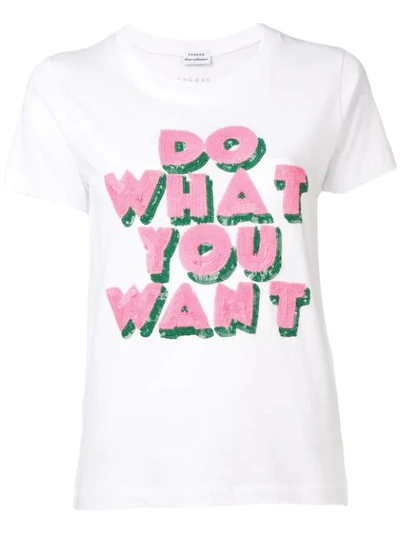 Shop P.a.r.o.s.h Do What You Want T-shirt In White