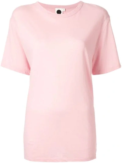 Shop Bassike Classic Wide Heritage T-shirt - Pink